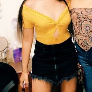 Yellow bodysuit!